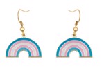 Øreringe - hængeøreringe regnbuer, pastel regnbue