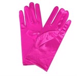 Korte satin handsker, pink