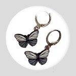 Øreringe - hængeøreringe - de sødeste mørk sølvgrå sommerfugle 🦋
