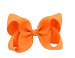 Hårsløjfe 10 cm; lille sløjfe, orange
