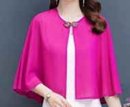 Bolero/cardigan - Chiffonslag, pink