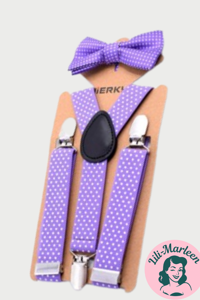 Seler og butterfly til børn, lys lilla med polkaprikker