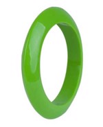 Plastik armring - modern rund, grøn
