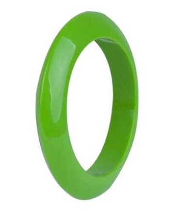 Plastik armring - modern rund, grøn