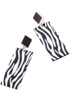 Øreringe - klassiske kvadratiske øreringe med zebra-print🦓