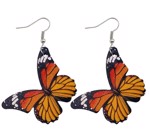 Øreringe - store sommerfugle, brune/orange