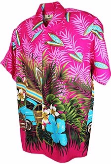 60´s Hawaii Skjorte - Low Rider Pink - Hawaiian Shirt