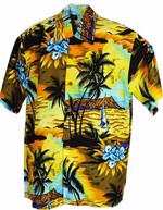 60´s Hawaii Skjorte - Sunset Yellow 