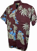 60´s Hawaii Skjorte - Atlanta Burgundy - Hawaiian Shirt