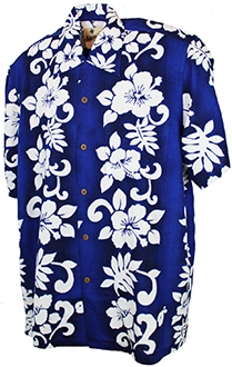 60´s Hawaii Skjorte - San Diego Blue  