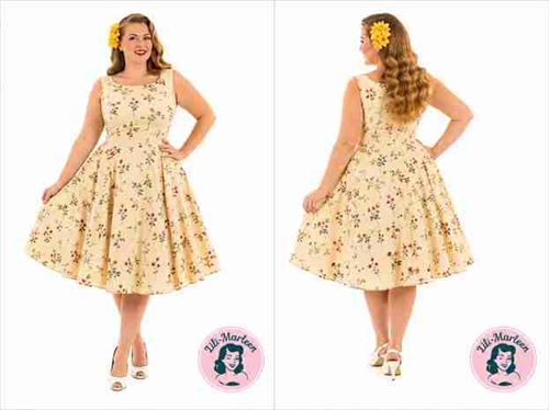 Miss Camellia – Vintage 50'er swingkjole med blomsterprint