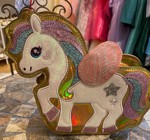 Taske: Enhjøring/unicorn taske, lille - guld
