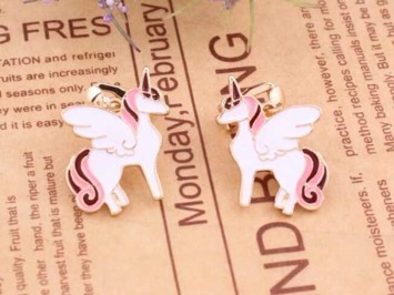 Børne øreringe - clips; Unicorn -  Pegasus