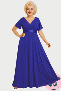 Lang gallakjole - Cornelia, royal blue