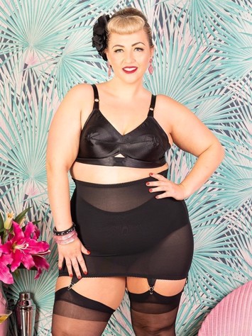Girdle firm control Dixie; - Skønt shapewear med strømpeholder, plus size