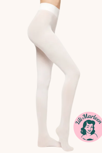 Farvede strømpebukser - Hvid