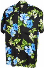 60´S HAWAI - Westside Blue Flower - Hawaiian Shirt