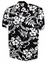 60´s Hawaii Skjorte - Waikiki Black - Hawaiian Shirt